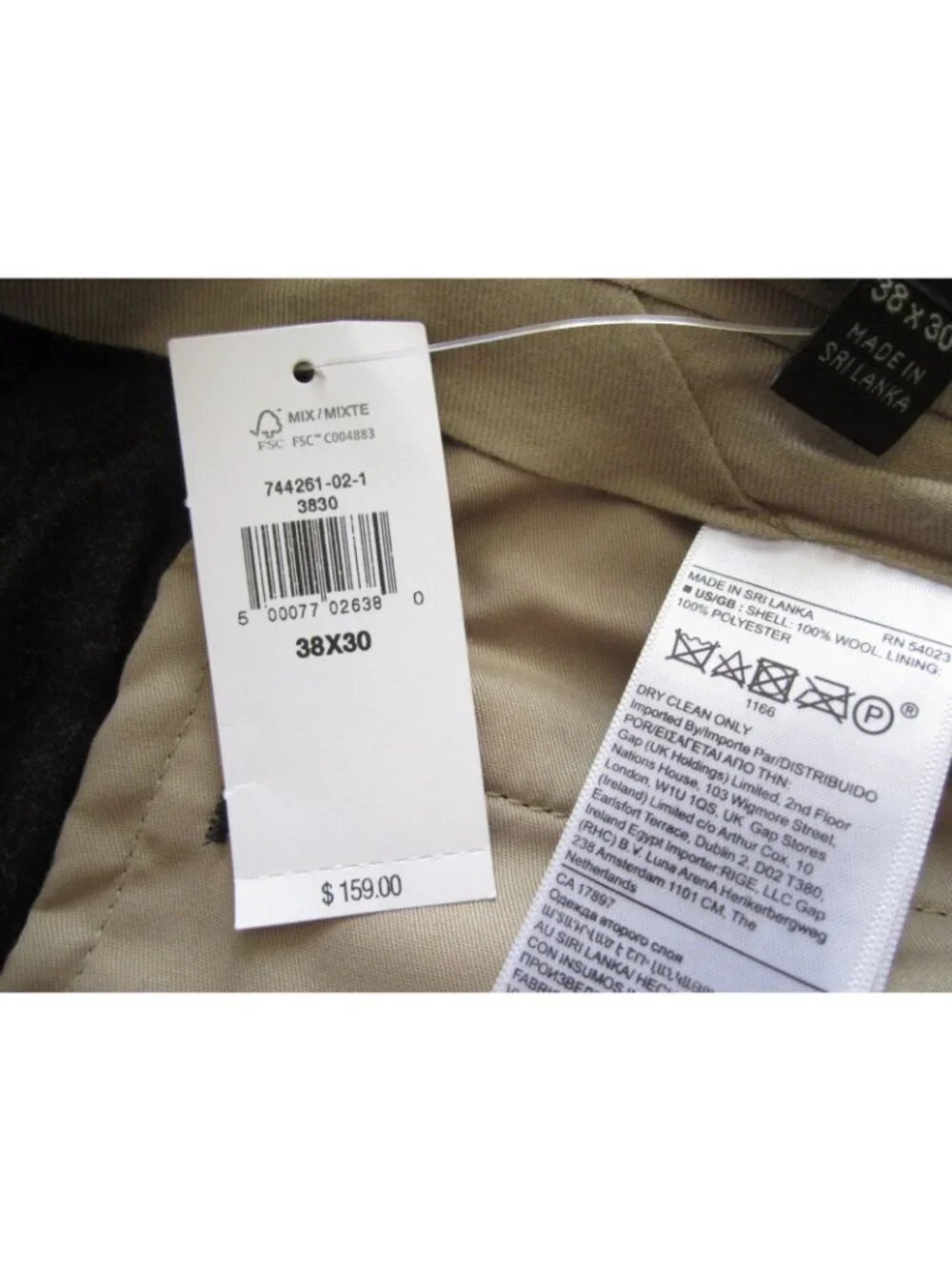New Banana Republic Tapered Fit Dress Pants Men Sz 38x30 Wool (MP643) 